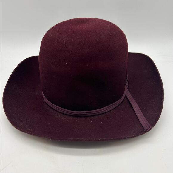 Vintage Banana Republic Safari Co 100% Wool Wide Brim Hat Burgundy Size S USA main image 8